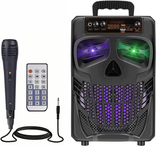 Ultimate Portable Bluetooth Speaker with Subwoofer - Wireless, Remote Control, FM Radio, LED Lights, Perfect for Home, Camping & Parties!