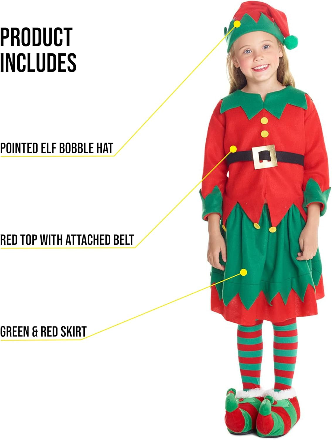 Delightful Kids Elf Costume - Perfect Christmas Outfit for Boys and Girls