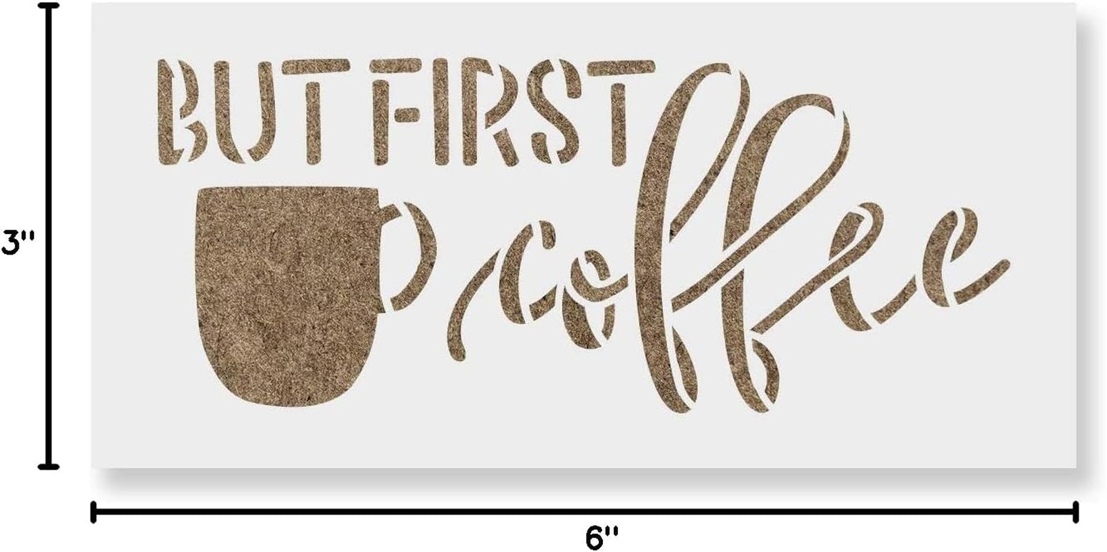 But First Coffee Stencil - Elevate Your Home Decor with This Versatile Kitchen & Coffee Sign Stencil