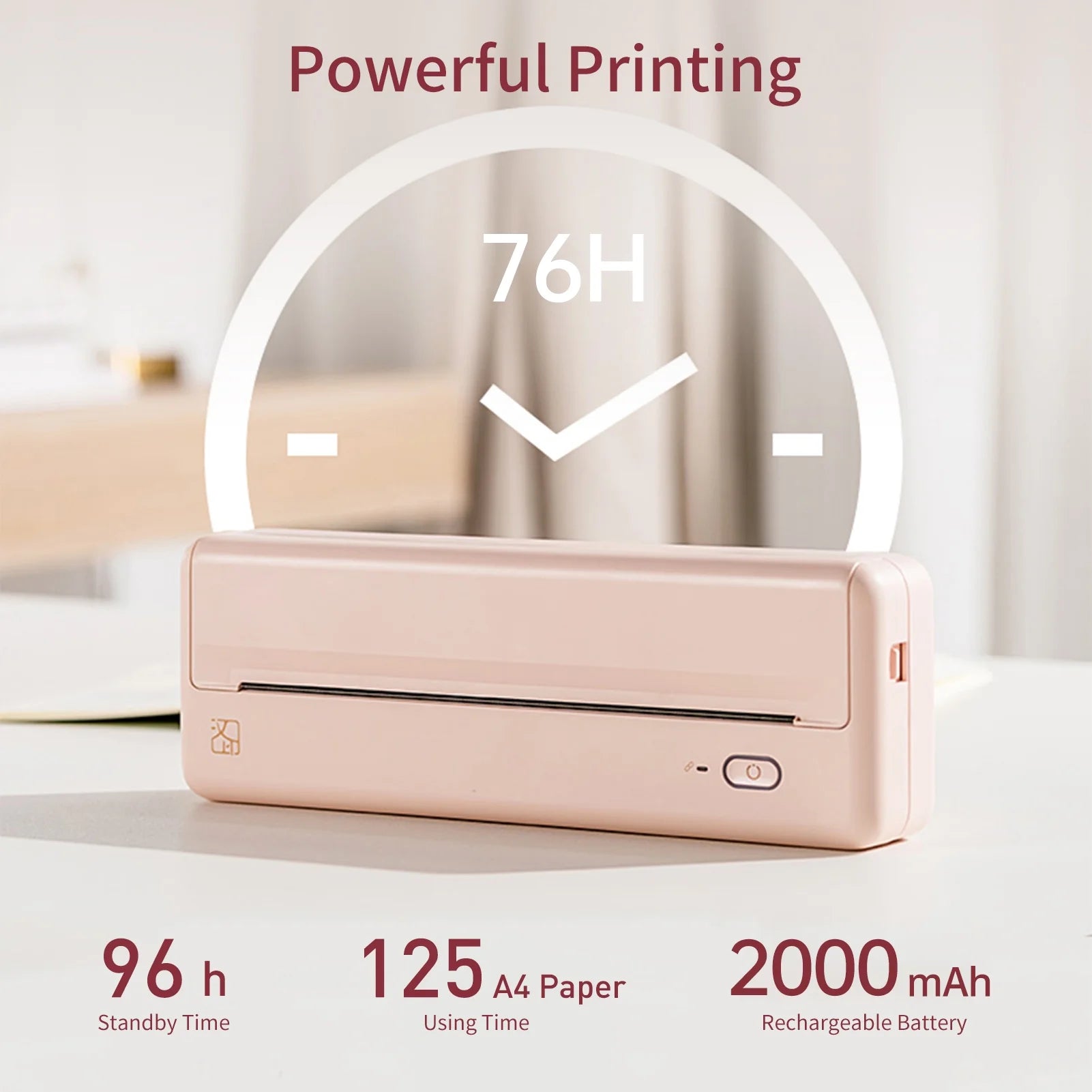 HPRT MT810 Portable Printer, A4 Wireless Bluetooth Travel Printer, Thermal Printer Support 8" & 4" Thermal Roll Paper Suitable for Home Vehicles Office Business