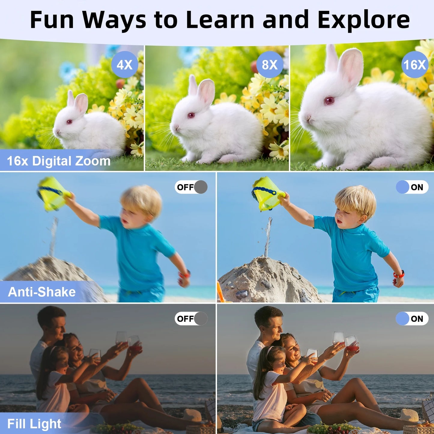 Compact 1080P Digital Camera with 16X Zoom - Perfect Starter Camera for Teens, Students, and Seniors (Green)