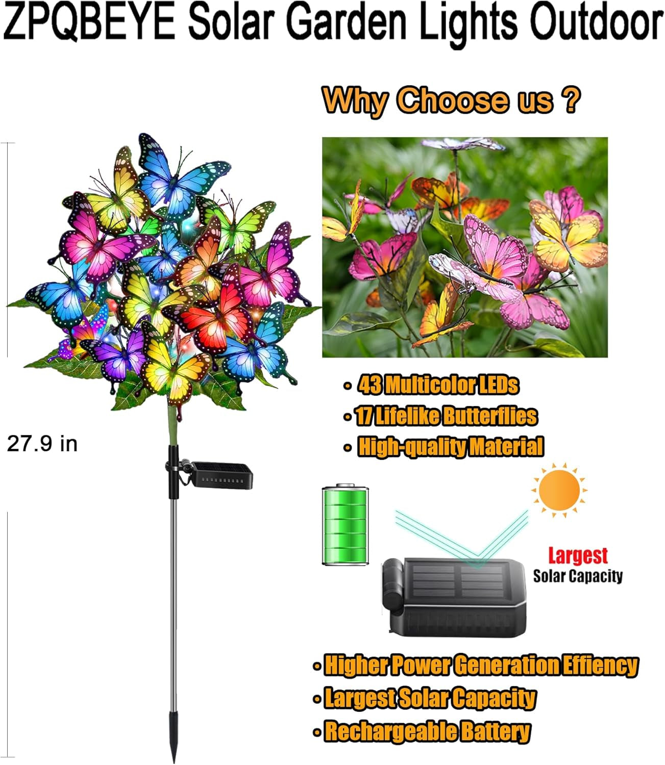 Transform Your Garden with These Stunning Solar Butterfly Lights - 2 Pack of Waterproof LED Decor for Outdoor Spaces and Perfect Gifts for Mother's Day