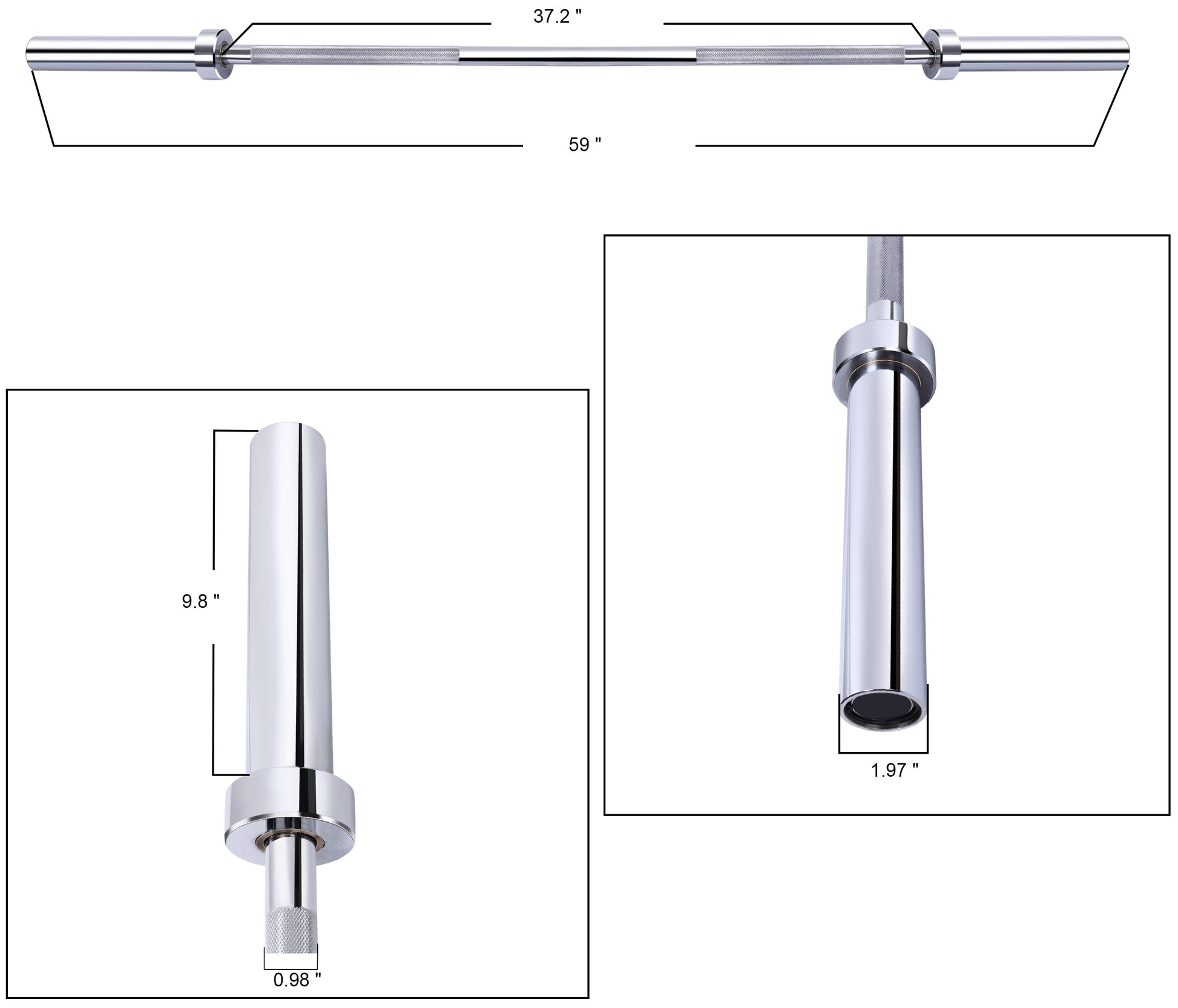 Olympic Bar for Weightlifting and Power Lifting Barbell, 700-Pound Capacity