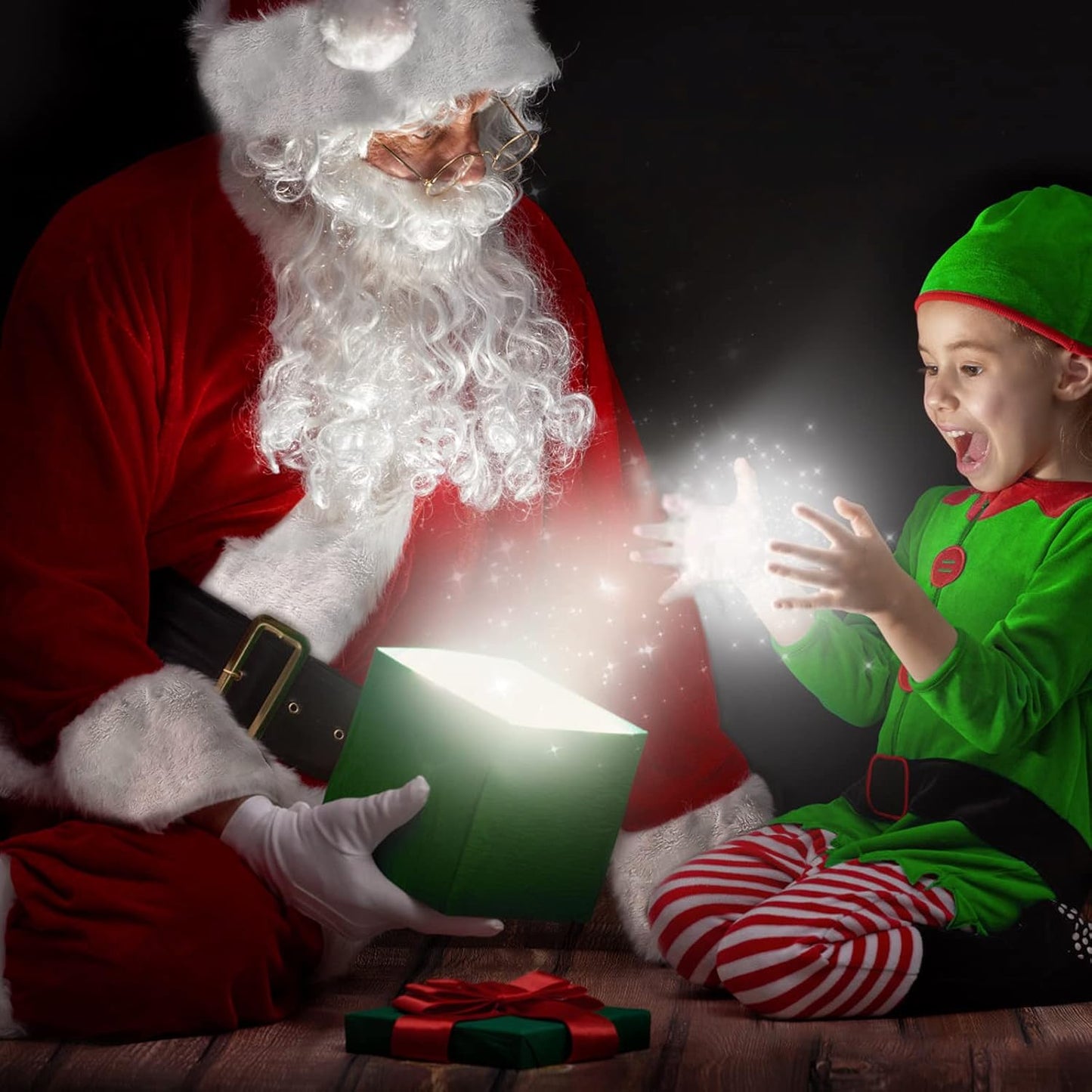 Transform Into Santa This Christmas with Our Deluxe 9-Piece Santa Claus Costume for Men - Complete Velvet Suit with Accessories!