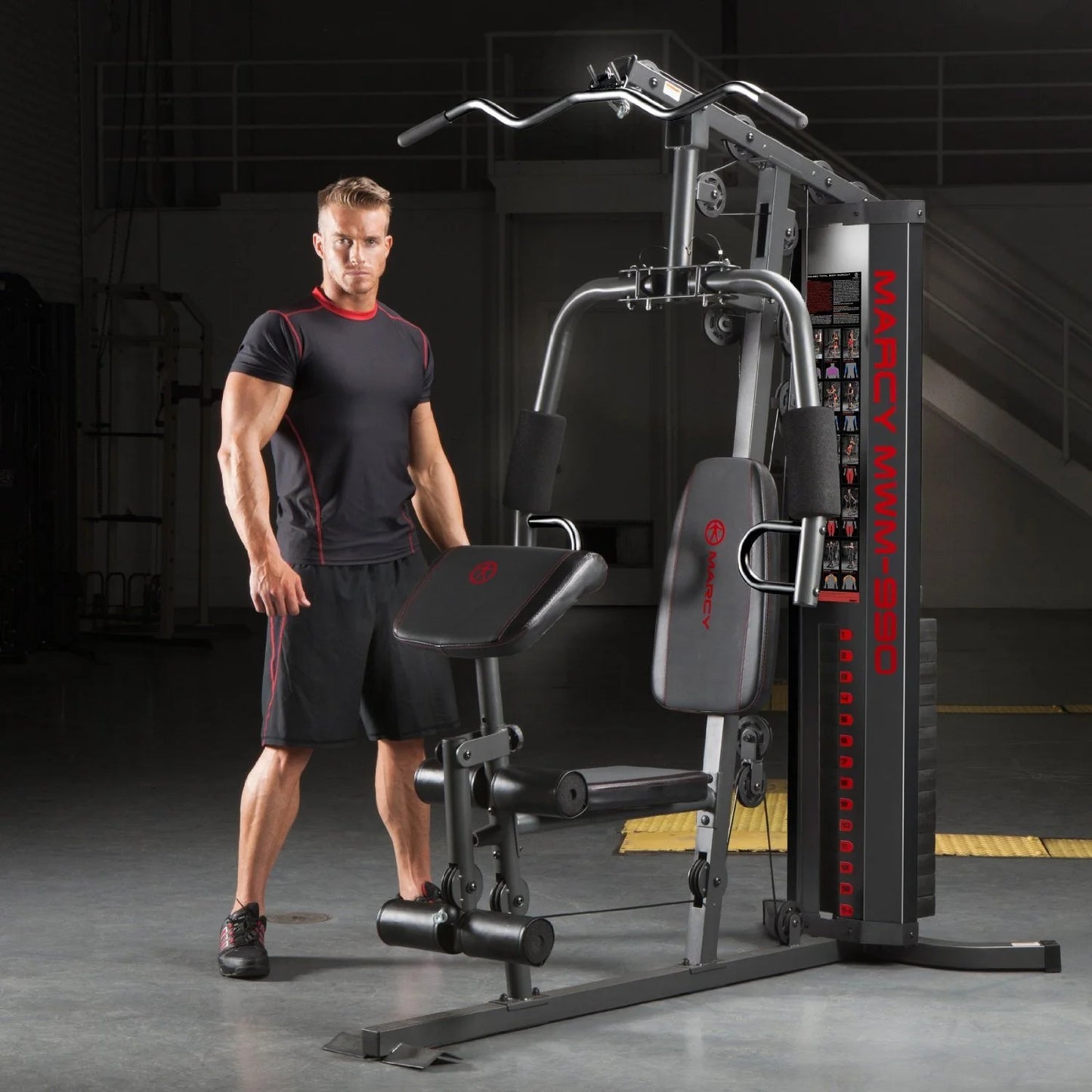 Transform Your Home Workouts with the Versatile 150Lb Stack Dual-Function Home Gym Machine MWM-990