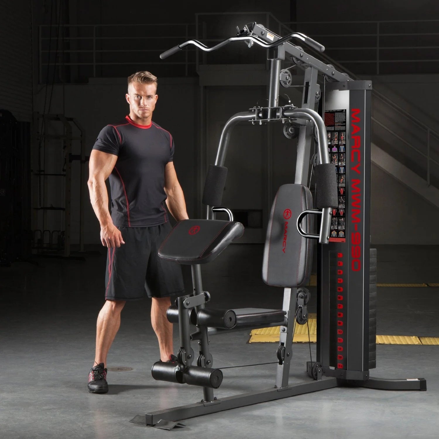 Transform Your Home Workouts with the Versatile 150Lb Stack Dual-Function Home Gym Machine MWM-990
