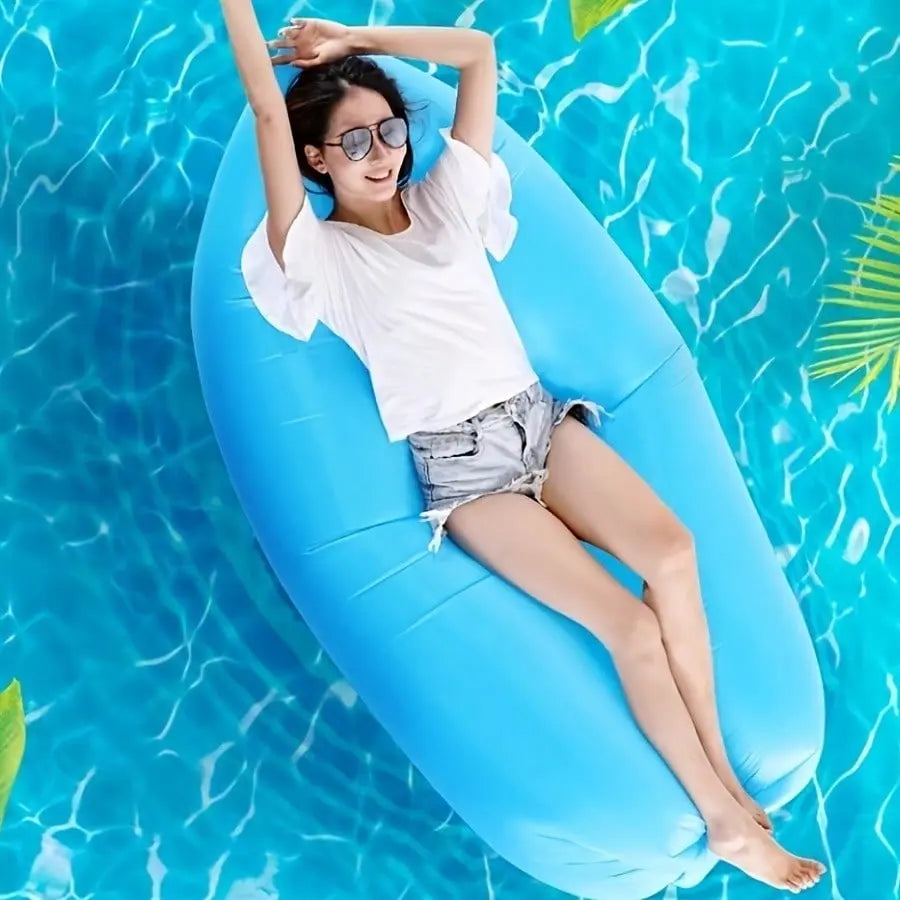 Experience Ultimate Relaxation with Our Waterproof Outdoor Beach Air Bed – Perfect for Couples on Vacation!