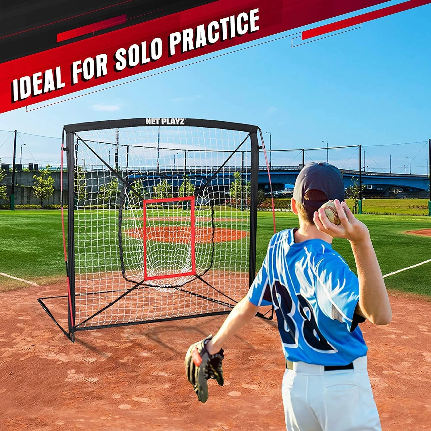 Elevate Your Game with the 5' x 5' Portable Baseball & Softball Practice Net - Perfect for All Skill Levels!