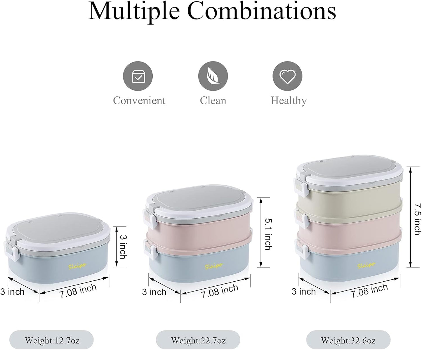 Bento Box Adult Lunch Box, Lunch Box for Men Women with Insulated Lunch Bag, Stainless Steel Salad Lunch Containers, Stackable Leakproof Lunch Kit