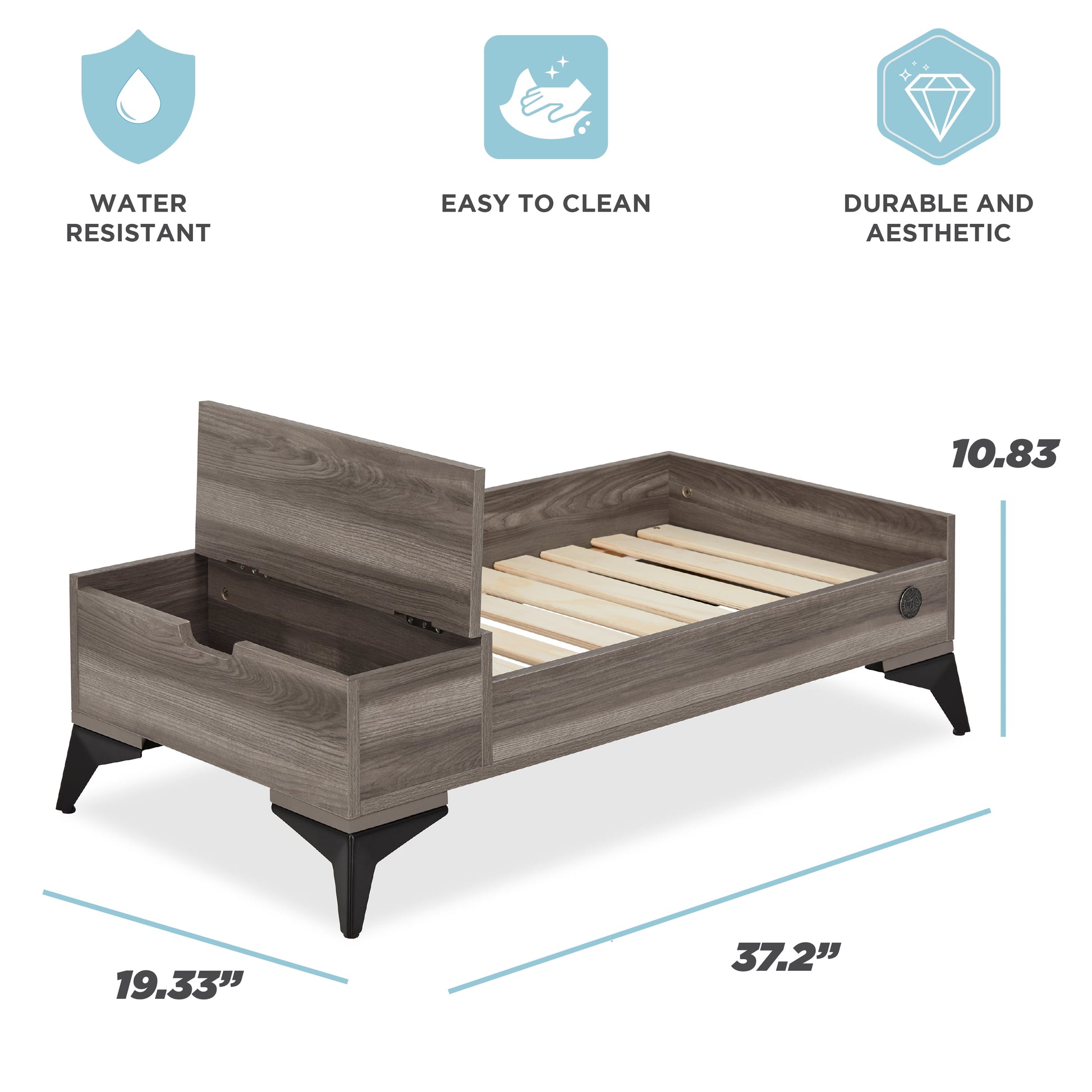 Elevate Your Pet's Comfort with the Wyatt Wooden Pet Bed - Stylish, Sturdy, and Eco-Friendly with Plush Mattress!