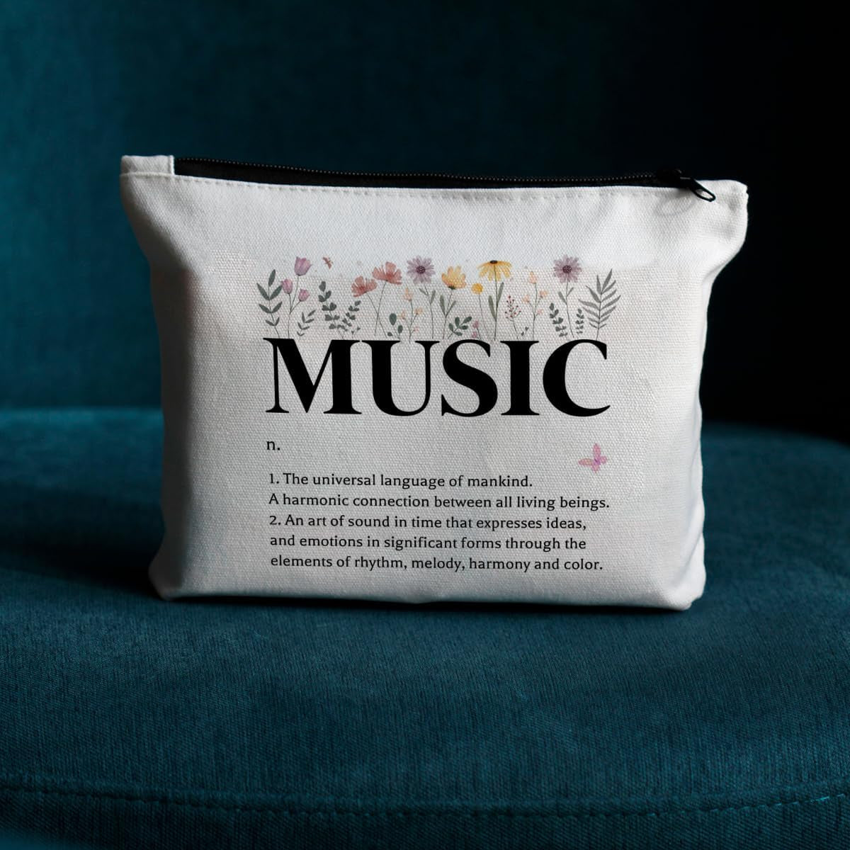 Inspirational Music Cosmetic Bag - Perfect Gift for Music Lovers, Teachers, and Musicians!