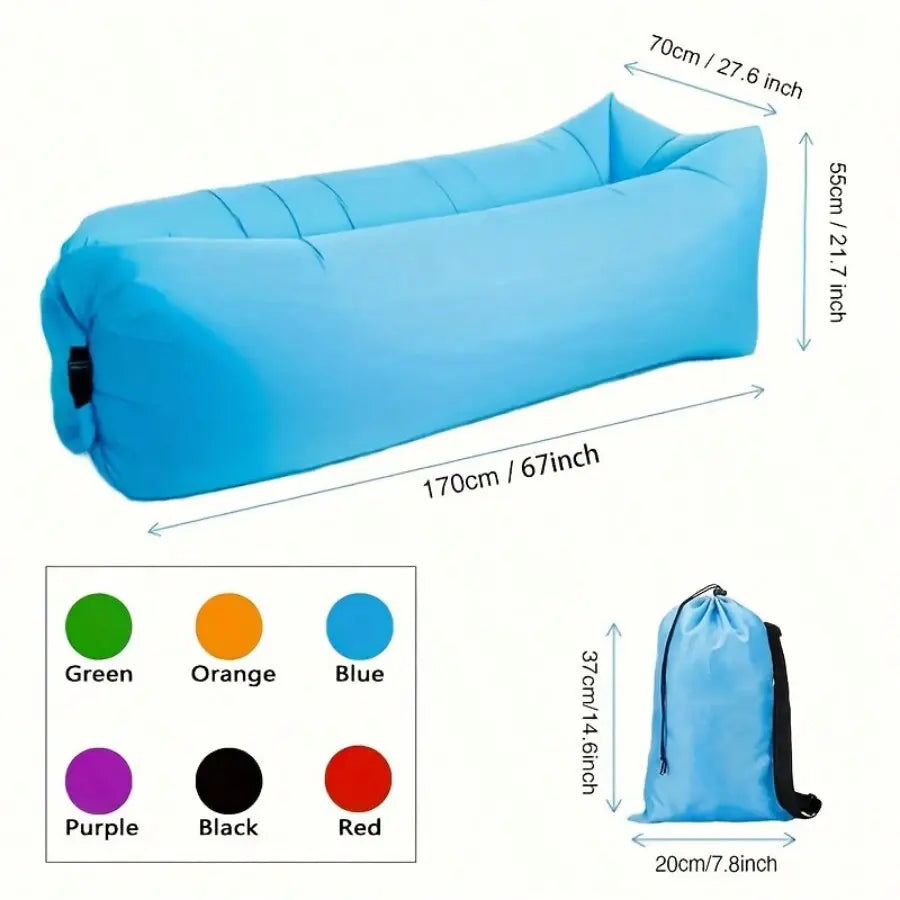 Experience Ultimate Relaxation with Our Waterproof Outdoor Beach Air Bed – Perfect for Couples on Vacation!