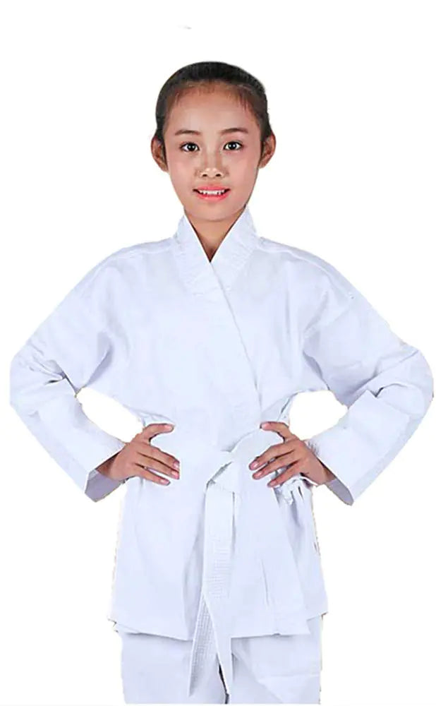 NAMAZU Karate Uniform for Kids and Adult Lightweight Karate Gi Student Uniform with Belt for Martial Arts training - White