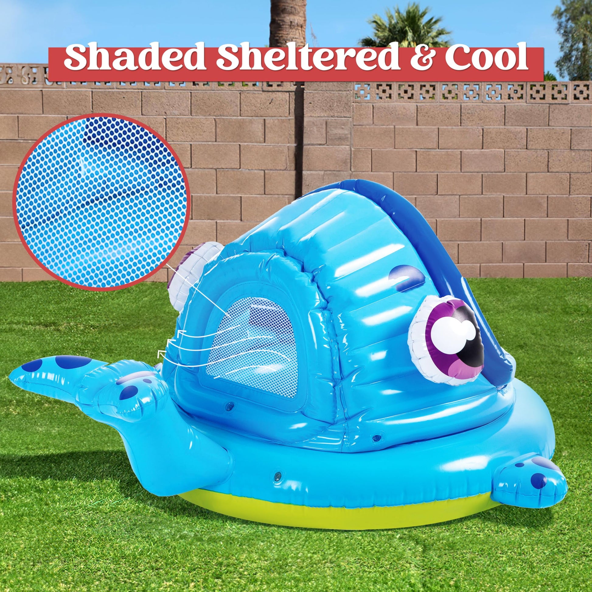 Whale-Shaped Inflatable Shade Kiddie Pool - Perfect Summer Fun for Babies and Toddlers (54" X 56" X 28")