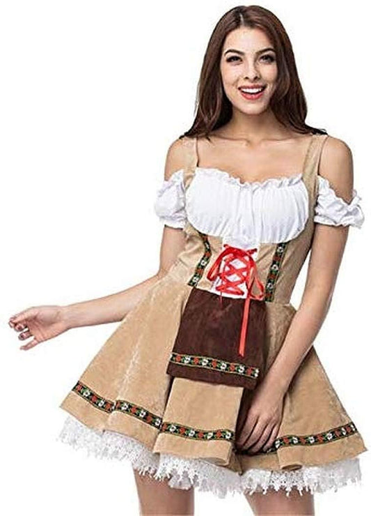 Unleash Your Inner Bavarian Beauty with the Cosplaylife Sexy Beer Maid Costume - Perfect for Halloween and Cosplay Events!