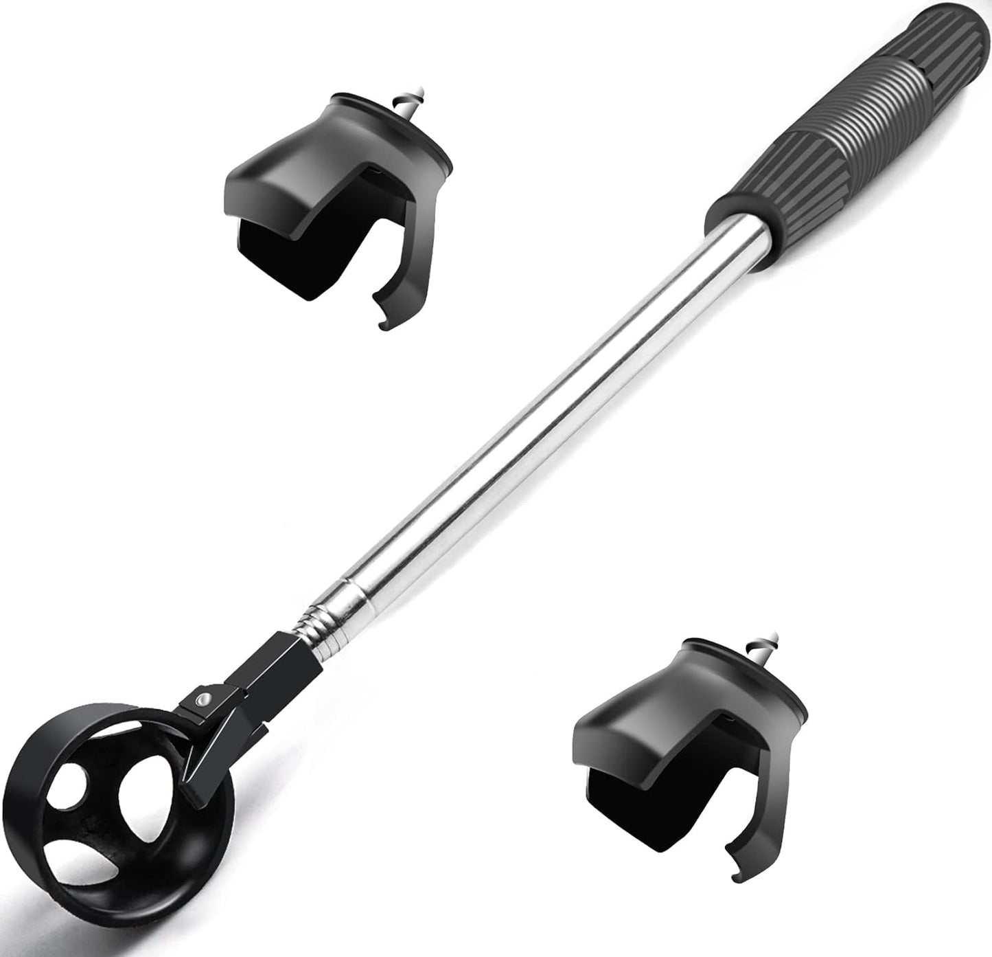 Premium Stainless Steel Golf Ball Retriever with Dual Grabbers - Telescopic & Lightweight - Essential Golf Accessory for Men
