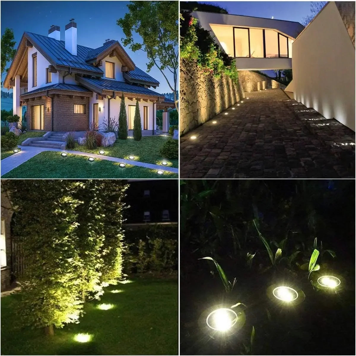 Illuminate Your Outdoors with Solar Ground Lights - 8/20 LED Waterproof Garden Disks for Pathways, Patios, and Lawns