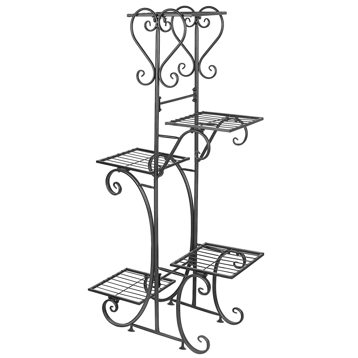 Elevate Your Greenery: 5-Tier Indoor & Outdoor Metal Plant Stand for Stunning Floral Displays
