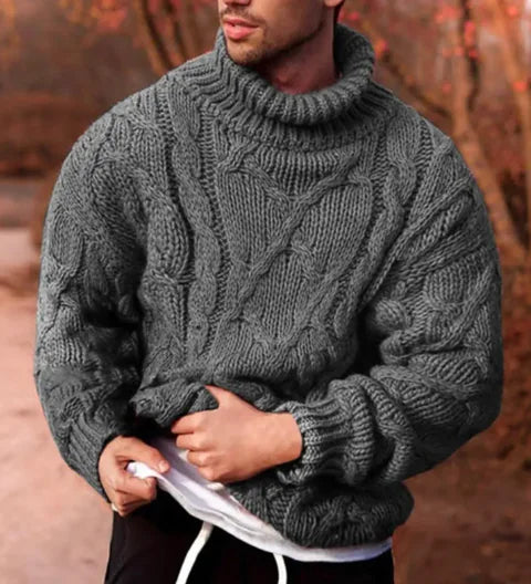 CozyTurtleneck Knit Jacket