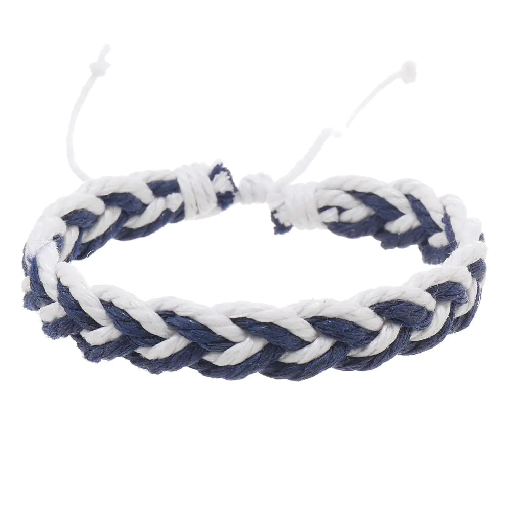 Handwoven Cotton String Bracelet in Artistic Style
