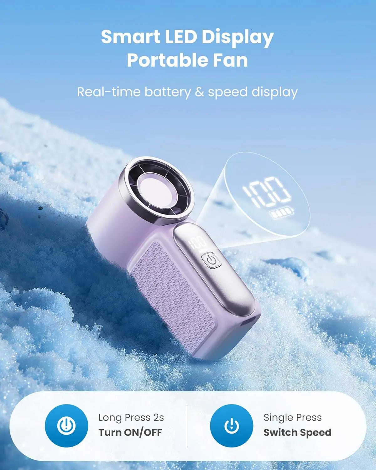 Stay Cool Anywhere with Our Ultra-Portable 6-Speed Mini Fan - Perfect for Makeup, Travel, and Outdoor Adventures!