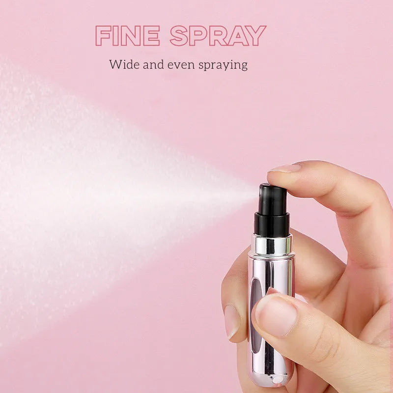 Portable 5ml Mini Perfume Refill Bottle - Travel-Friendly Refillable Spray Atomizer for On-the-Go Scent Solutions