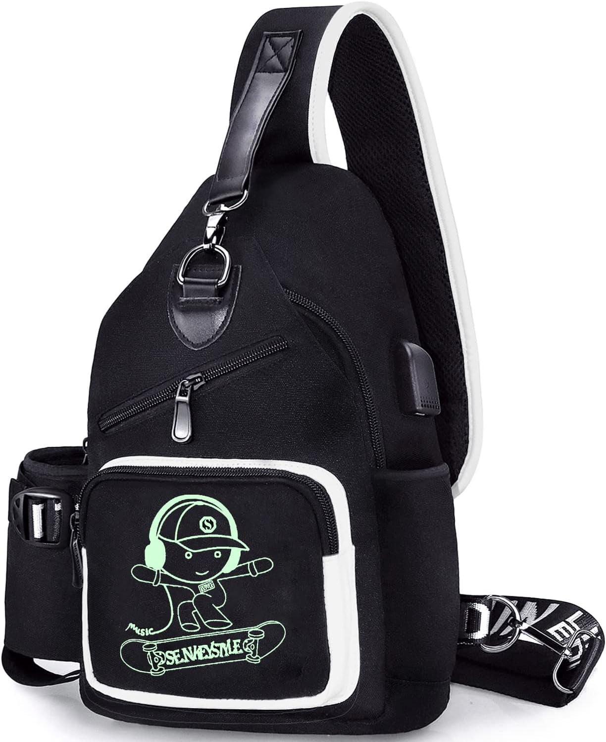 Casual Sling Bag for Boys Men, Small Chest Pack for Travel Sport College School