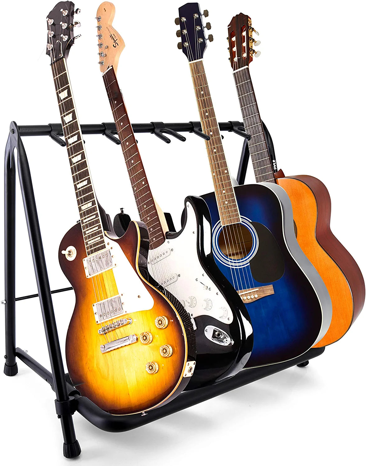 5-Space Foldable Guitar Rack - Guitar Stand, Multi-Instrument Floorstand Guitar Rack Holder