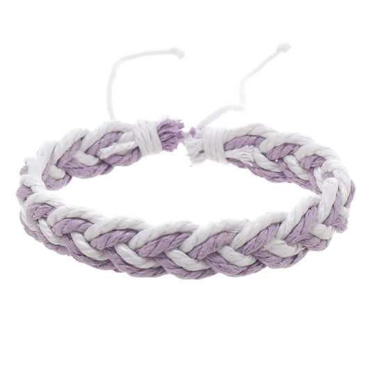 Handwoven Cotton String Bracelet in Artistic Style
