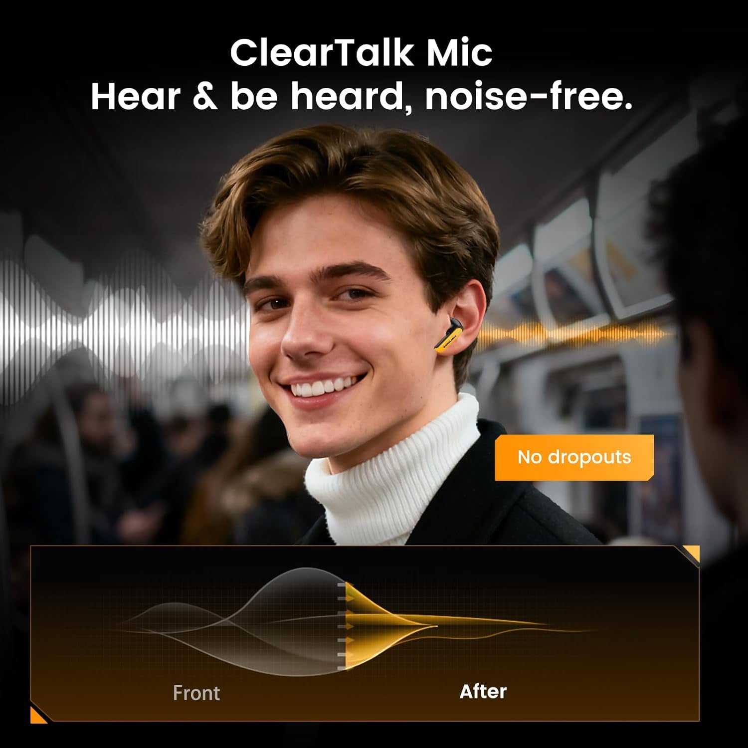 Transform Your Sound Experience with Bumblebee Bluetooth 5.4 Wireless Earbuds | Noise Cancelling, Durable Alloy Case, Perfect for Gaming & Daily Commutes in Striking Yellow