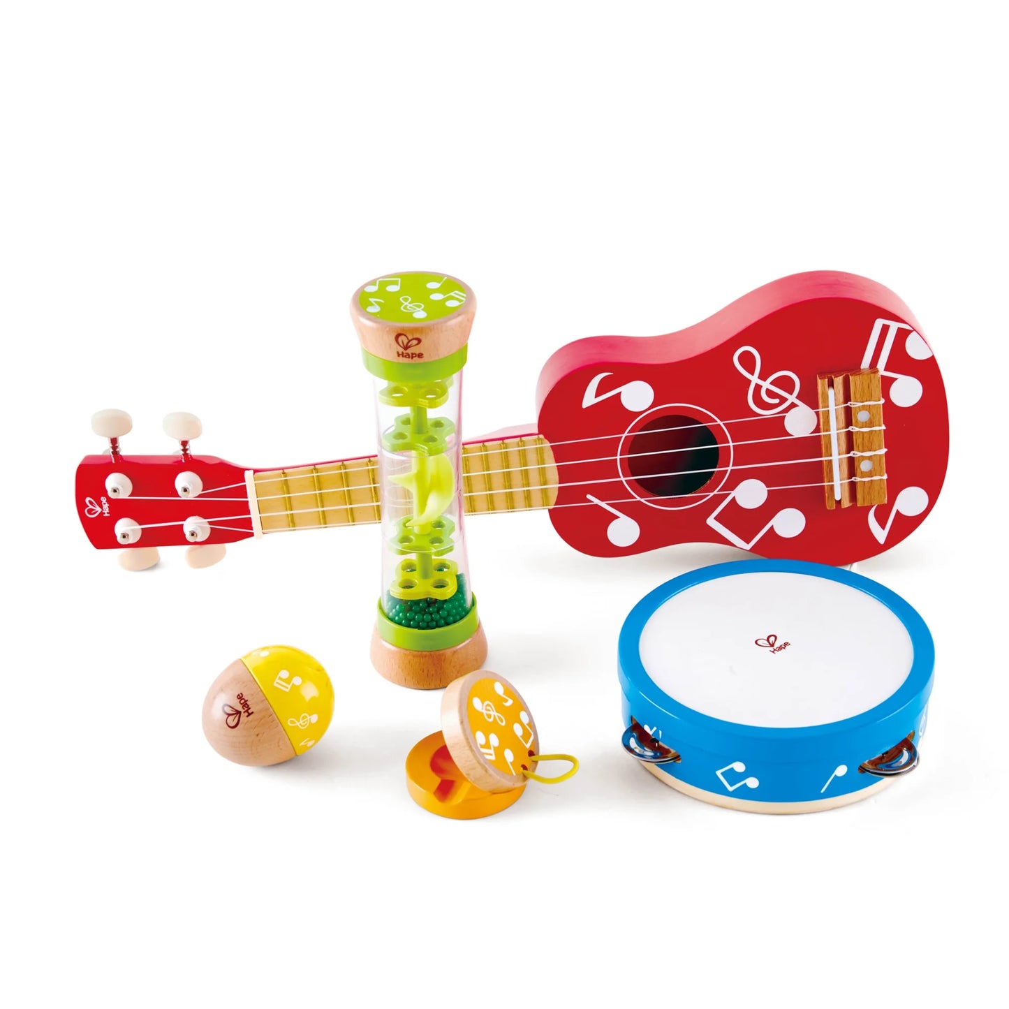 Mini Band Wooden Instrument Set for Toddlers & Kids, 5 Pieces