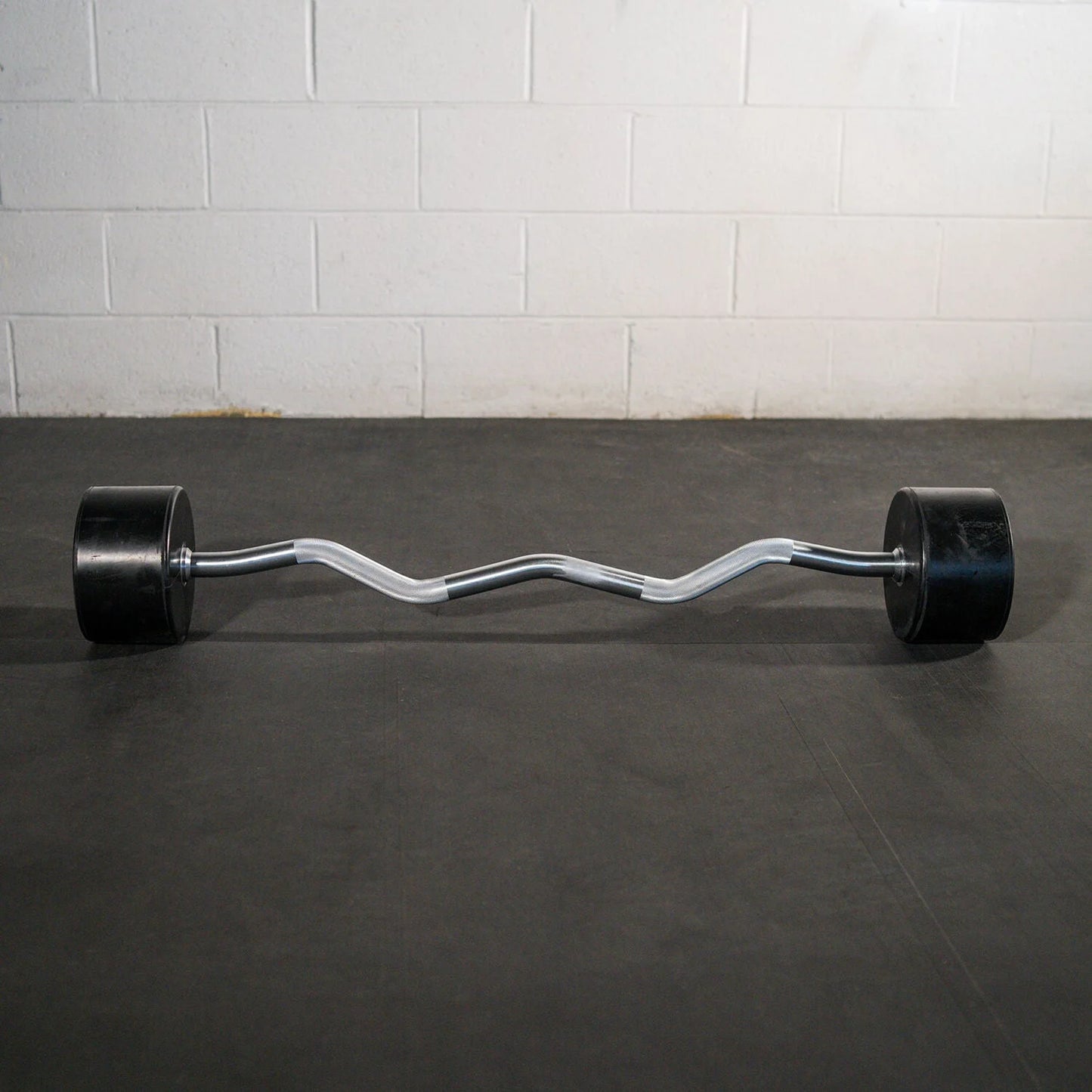 EZ Curl Rubber Fixed Barbell 110 Lb.