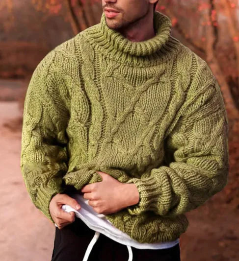 CozyTurtleneck Knit Jacket