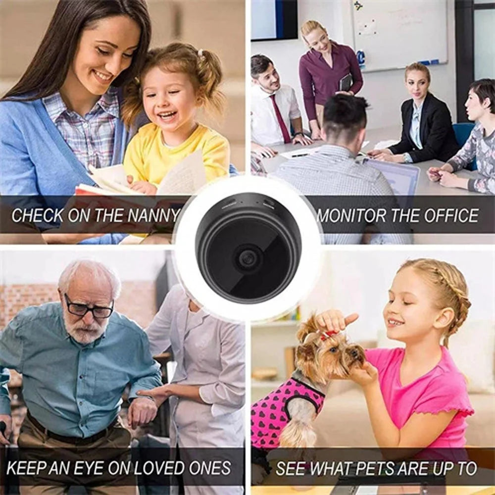 Mini Wireless Hidden Spy Camera - 1080P HD with Night Vision for Ultimate Home Security