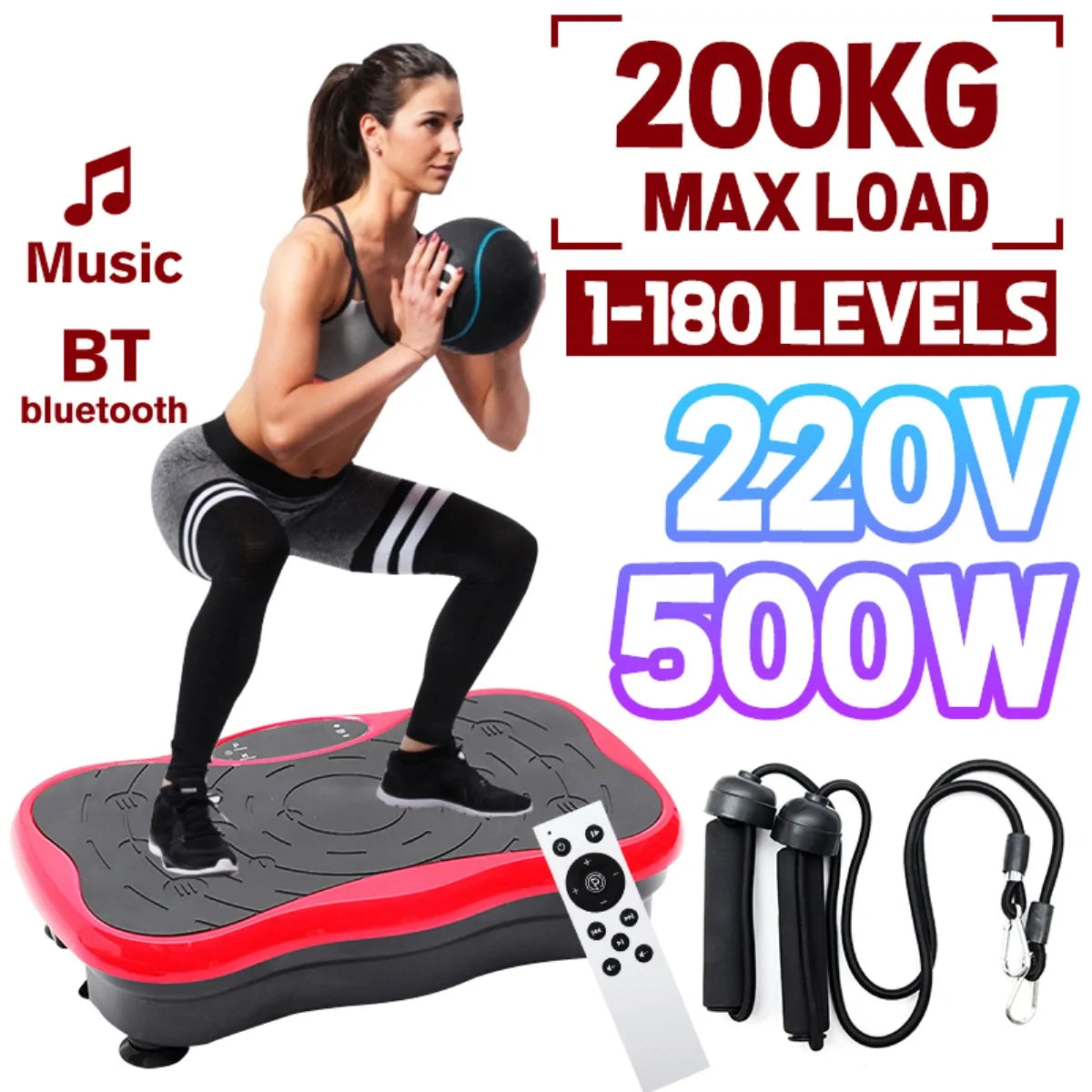Pulse Power Plate - Exercise Fitness Vibration Machine Trainer Plate Platform