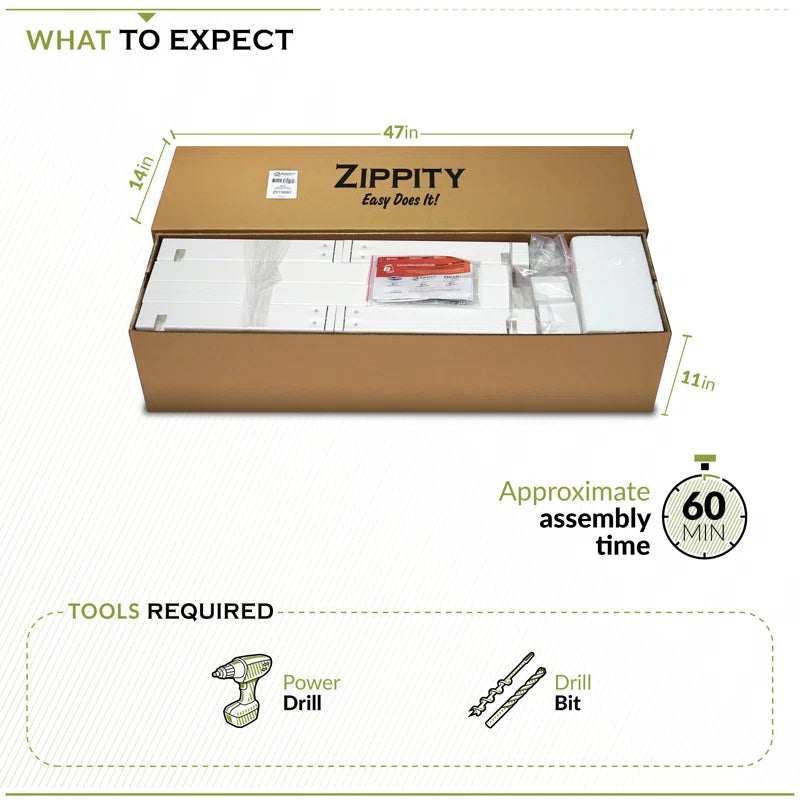 Freestanding Zippity Pool Float Storage Organizer - Durable Outdoor Vinyl Equipment Enclosure & Deck Caddy with Dividers (3.1Ft H x 5.3Ft W x 3Ft L)
