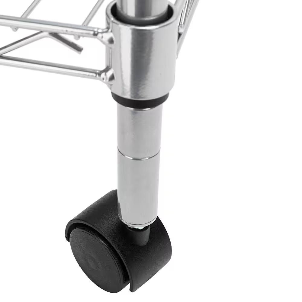 Sleek and Stylish Modern Silver Kitchen Bakers Rack with Ample Storage and Durable Design