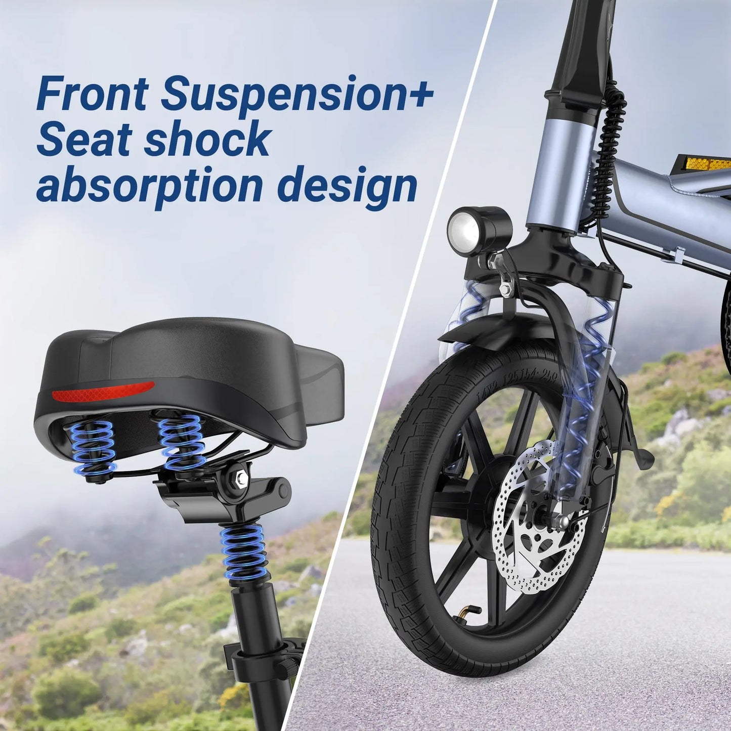 Experience the Future of Commuting with the 14" Mini E-Bike - 500W Power, 22 MPH Speed, and 40 Miles Range for Effortless Campus Commutes and Leisure Rides!