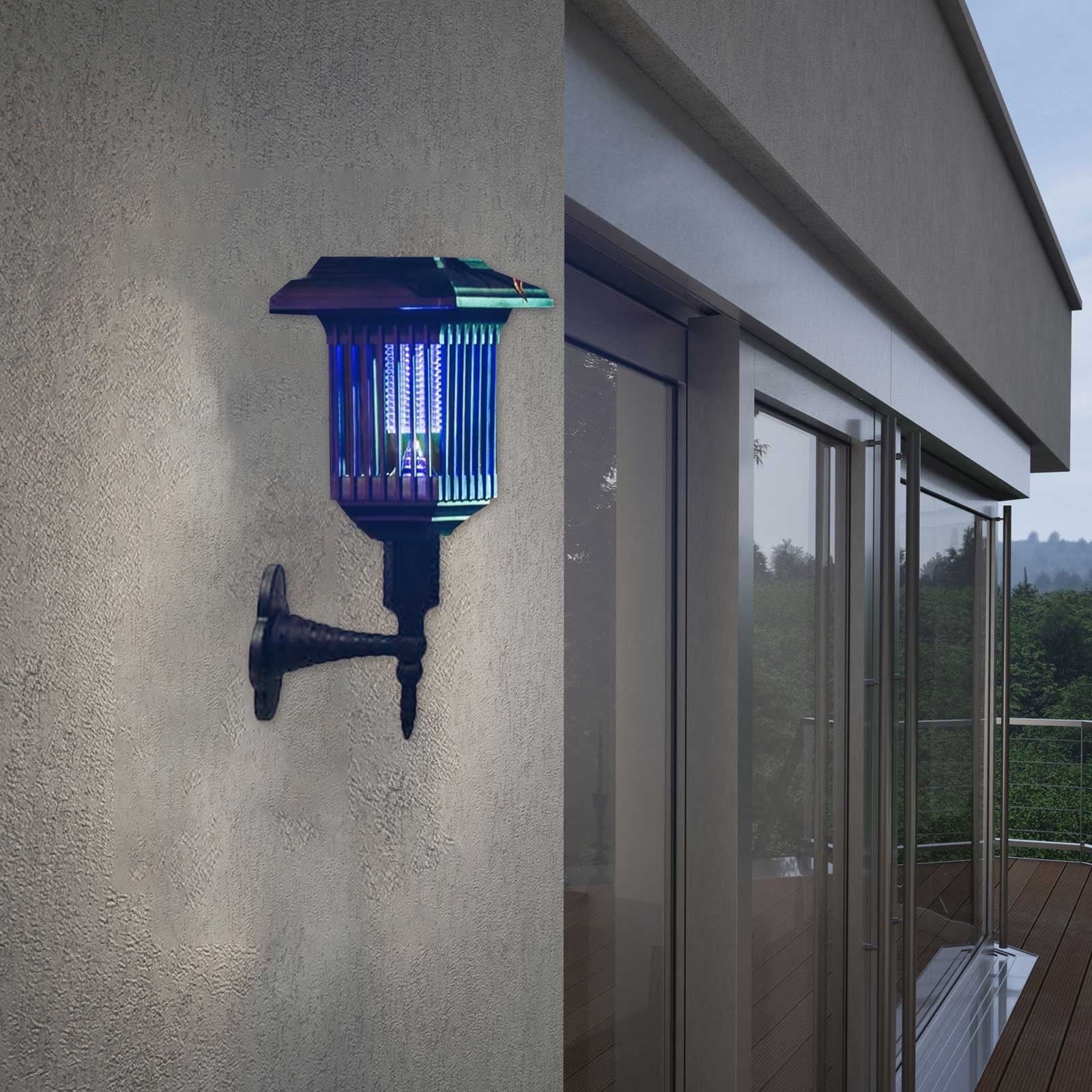 Bug Zapper Outdoor, Upgraded 2-In-1 Solar Bug Zapper Mosquito Zapper Killer, Outdoor Lights, Waterproof Solar Powered Fly Zapper Killer Trap for Outdoor