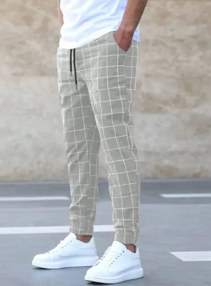 Urban Edge Slim Fit Print Pants