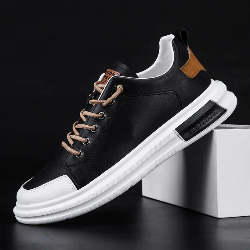 Trendy Spring/Summer Men's Casual Leather Sneakers