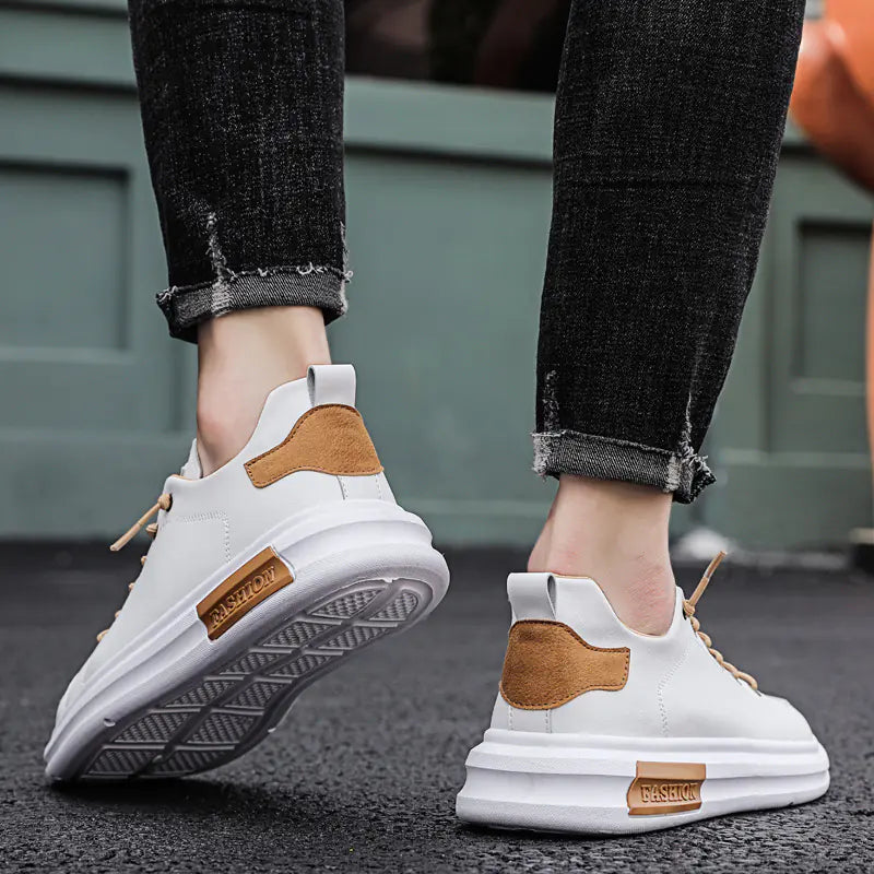 Trendy Spring/Summer Men's Casual Leather Sneakers