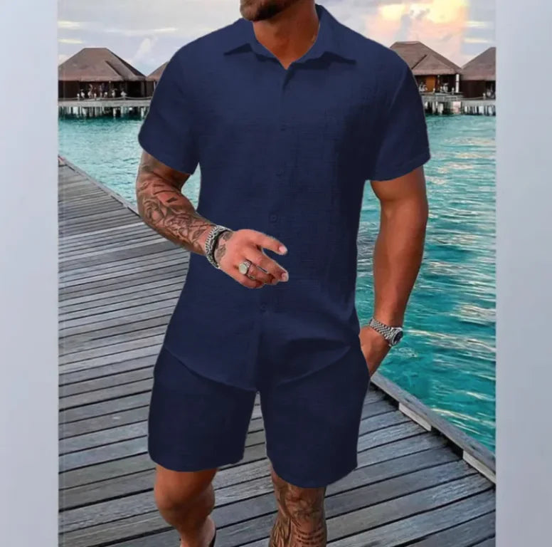 Summer Jacquard Black & White Suit