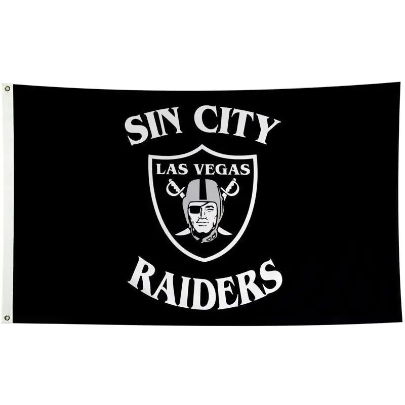 Las Vegas Raiders Flag 3x5ft Oakland Raiders Banner with 2 Brass Grommets