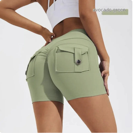 Women's Summer Yoga Shorts With Pockets