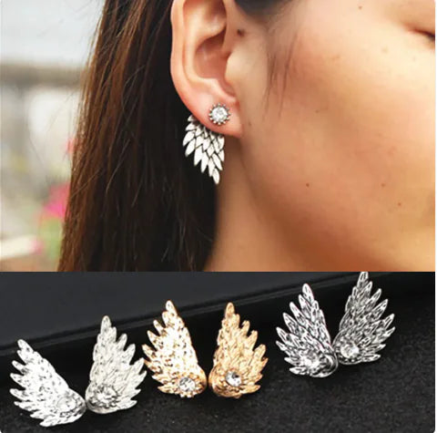 Angel Wings Diamond Stud Earrings