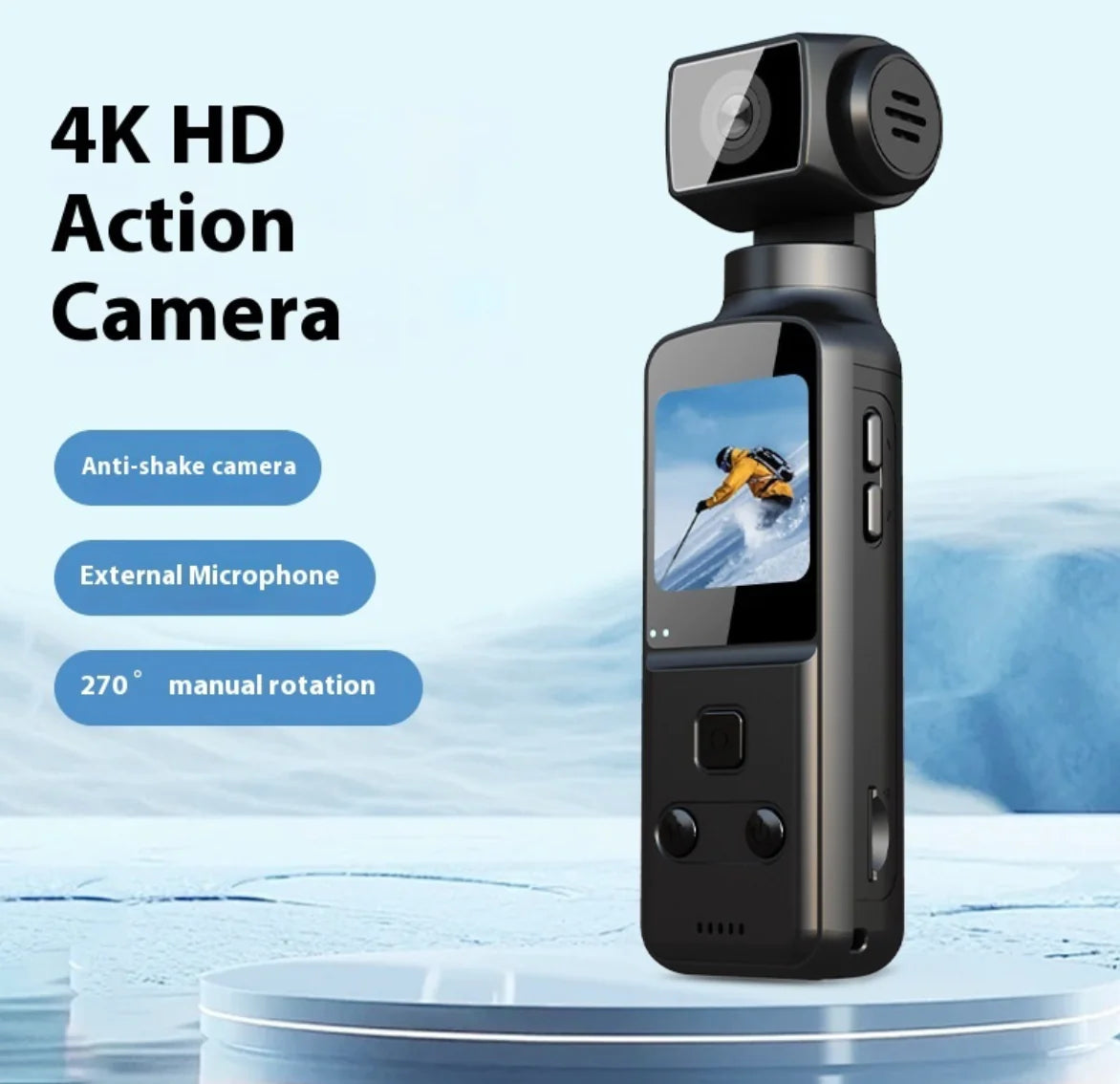 4K HD Mini Sports Camera – Anti-Shake & Compact Design