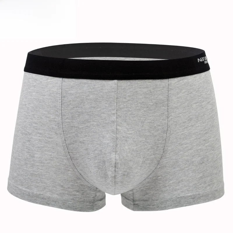 Men's Cotton Boxer Briefs in Plain Colors (Bulk Pack)