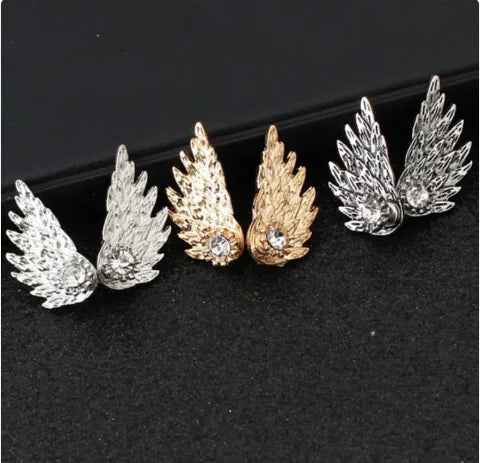 Angel Wings Diamond Stud Earrings