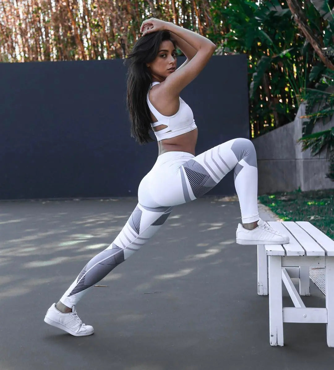 Printed High Waist Leggings for Yoga and Sports